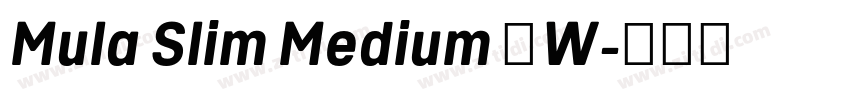 Mula Slim Medium 中W字体转换